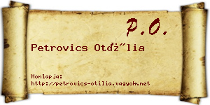 Petrovics Otília névjegykártya